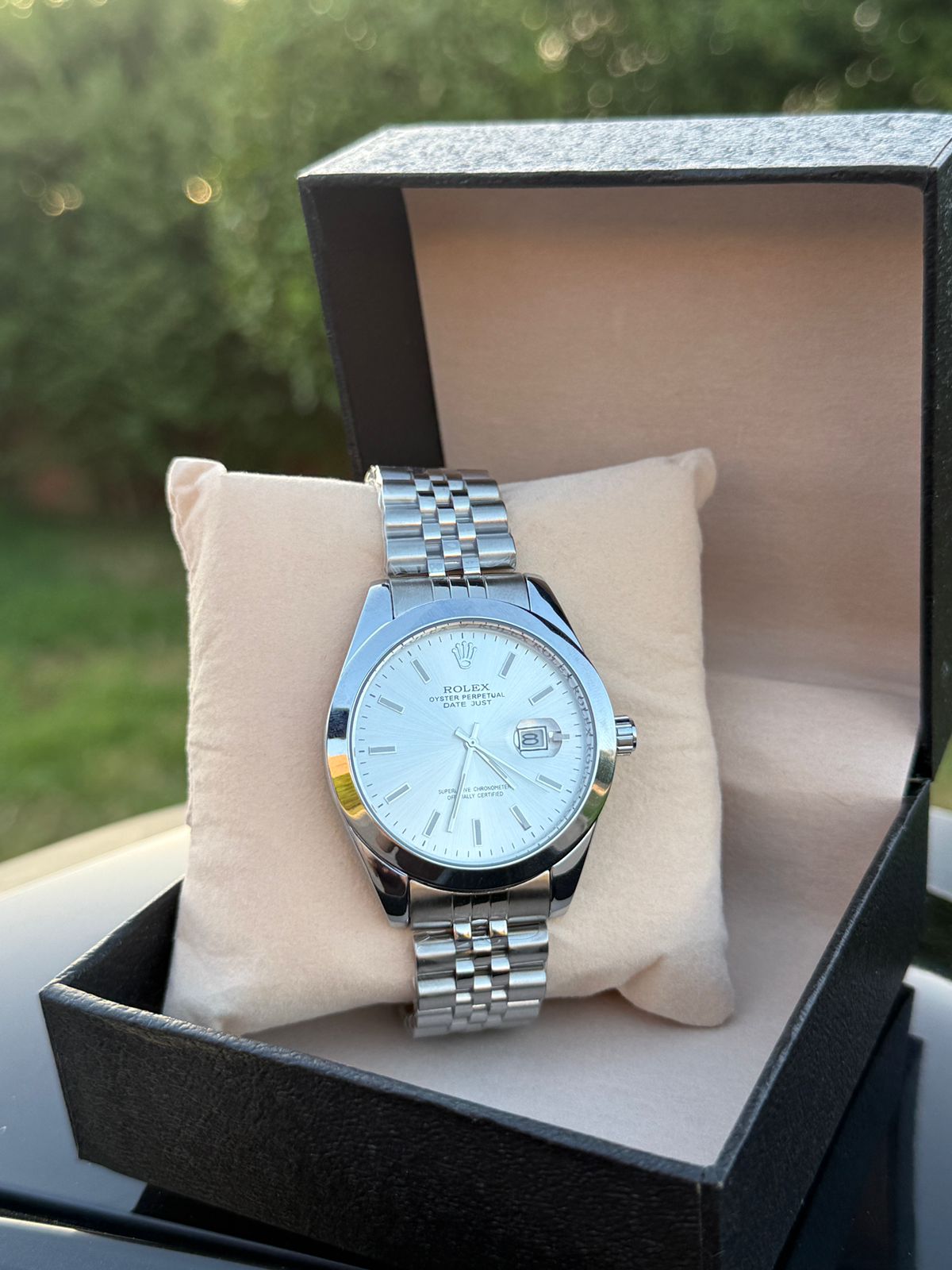 Rolex Datejust tableau blanc